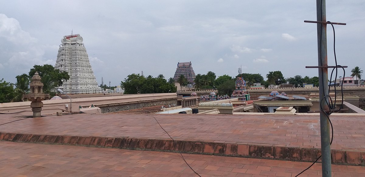 View of Sri Ranganathaswamy Temple gopurams from the property